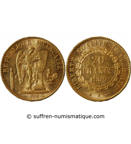 GENIE - 20 FRANCS OR 1889 A PARIS﻿