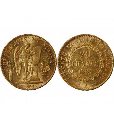 GENIE - 20 FRANCS OR 1889 A PARIS﻿