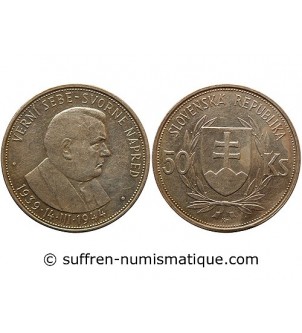 SLOVAQUIE - 50 KORUN ARGENT 1944