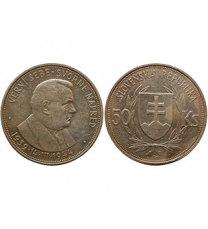 SLOVAQUIE - 50 KORUN ARGENT 1944 2