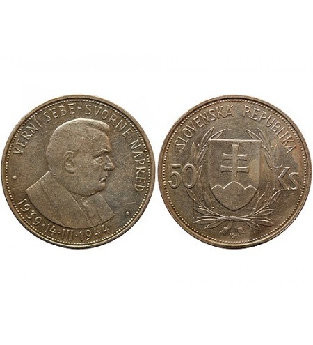SLOVAQUIE - 50 KORUN ARGENT 1944