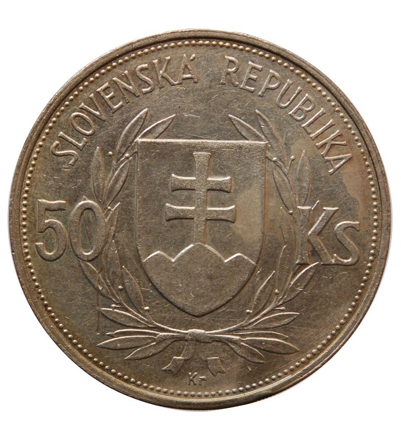 SLOVAQUIE - 50 KORUN ARGENT 1944