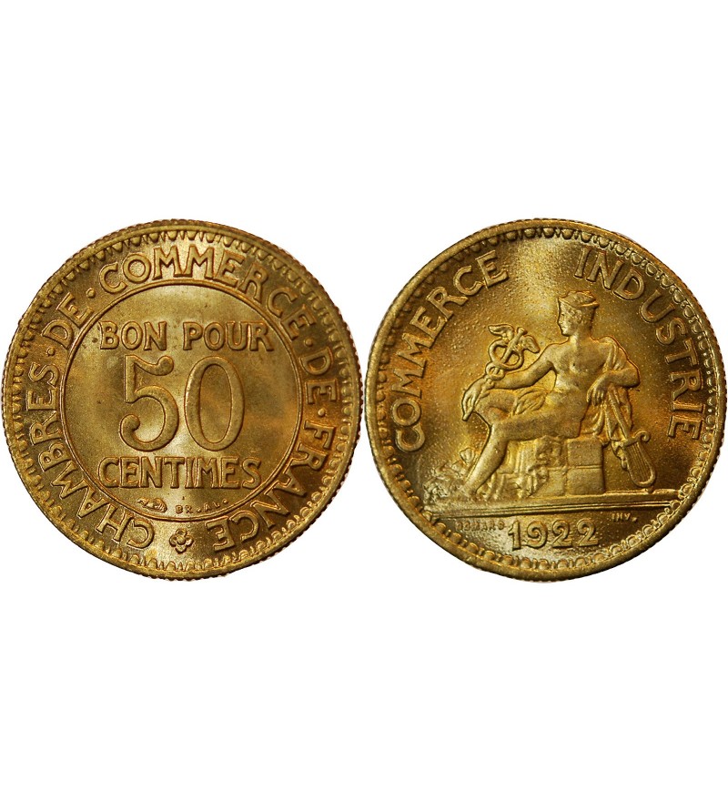 CHAMBRE DE COMMERCE - 50 CENTIMES 1922