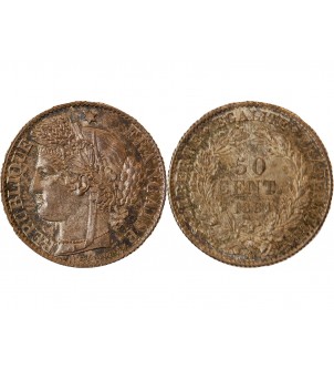 CERES ﻿- 50 CENTIMES ARGENT 1881 A PARIS 2