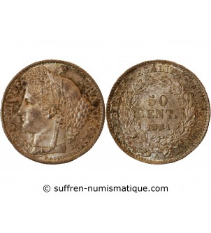 CERES ﻿- 50 CENTIMES ARGENT 1881 A PARIS