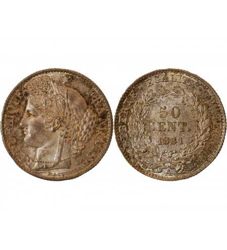 CERES ﻿- 50 CENTIMES ARGENT 1881 A PARIS