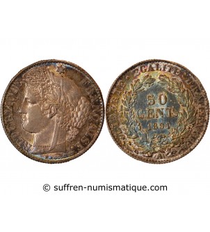 CERES ﻿- 50 CENTIMES ARGENT 1894 A PARIS