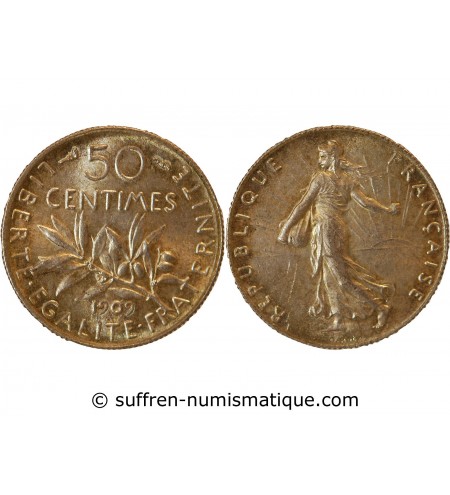 SEMEUSE - 50 CENTIMES ARGENT 1909