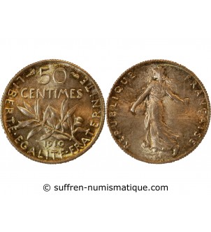 SEMEUSE - 50 CENTIMES ARGENT 1910