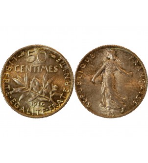 SEMEUSE - 50 CENTIMES ARGENT 1910 2