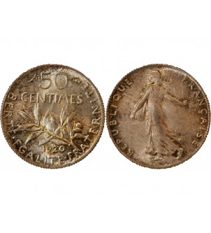 SEMEUSE - 50 CENTIMES ARGENT 1920 2