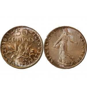 SEMEUSE - 50 CENTIMES ARGENT 1920 2