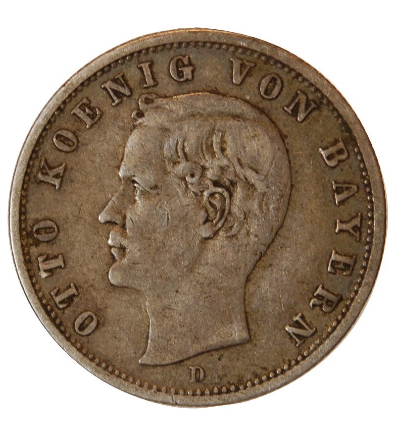 ALLEMAGNE, BAYERN, OTTO - 2 MARK ARGENT 1900 D