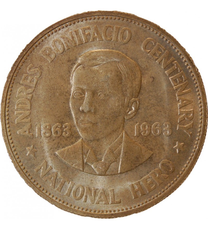 PHILIPPINES, ANDRES BONIFACIO - PESO ARGENT 1963