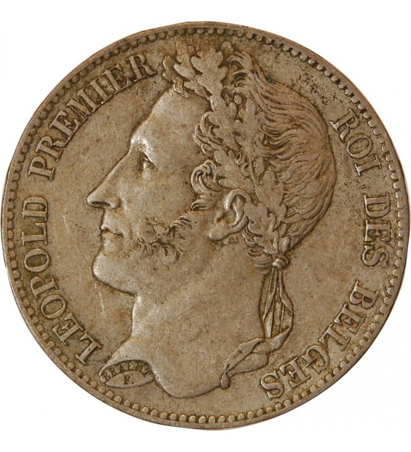 BELGIQUE, LEOPOLD I er - 5 FRANCS ARGENT 1848