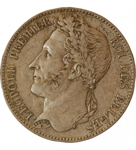 BELGIQUE, LEOPOLD I er - 5 FRANCS ARGENT 1848