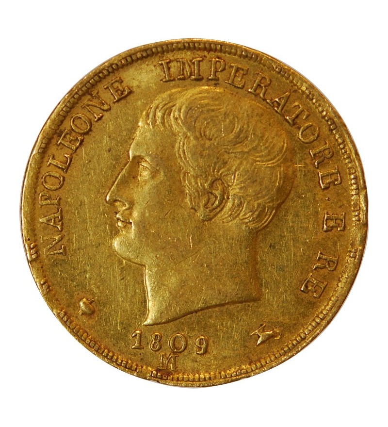 ITALIE, NAPOLEON﻿ 1er - 20 LIRE OR 1809 MILAN