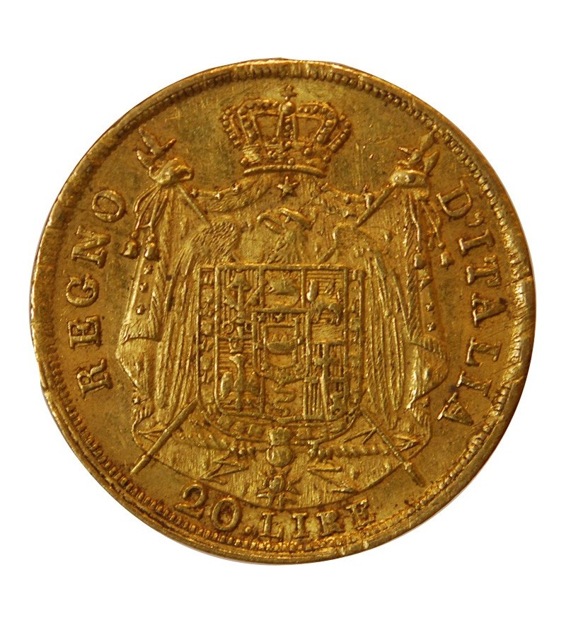 ITALIE, NAPOLEON﻿ 1er - 20 LIRE OR 1809 MILAN