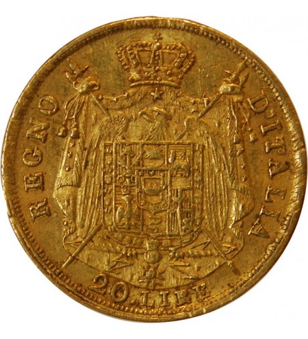 ITALIE, NAPOLEON﻿ 1er - 20 LIRE OR 1809 MILAN