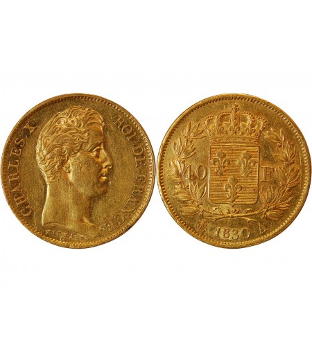 CHARLES X﻿ - 40 FRANCS OR 1830 A PARIS﻿