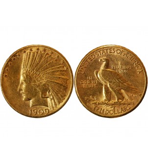USA, INDIEN - 10 DOLLARS OR 1909 SAN FRANCISCO 2
