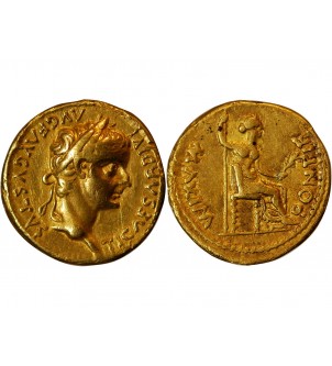 TIBERE - AUREUS OR 22 / 27 2
