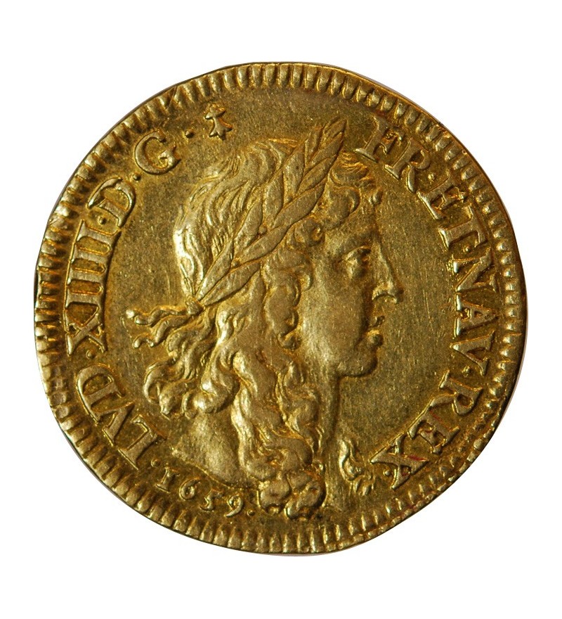 LOUIS XIV﻿ - LOUIS D'OR AU BUSTE JUVENILE 1659 A PARIS