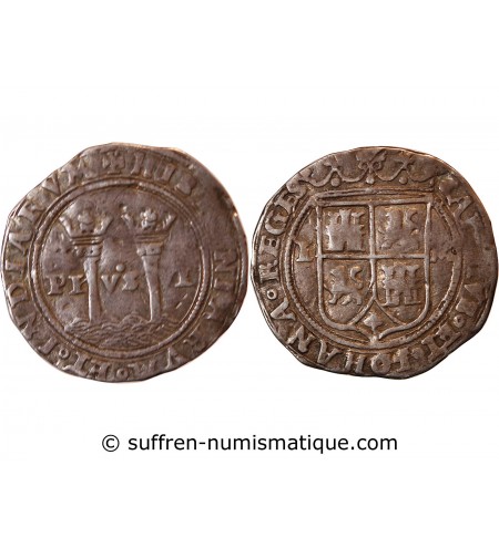 MEXIQUE, CHARLES II - 4 REALES ARGENT﻿ 1665 / 1700