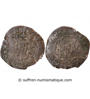 ESPAGNE, CASTILLE ET LEON, HENRI IV - 1 CUARTILLO BURGOS 1454 / 1474