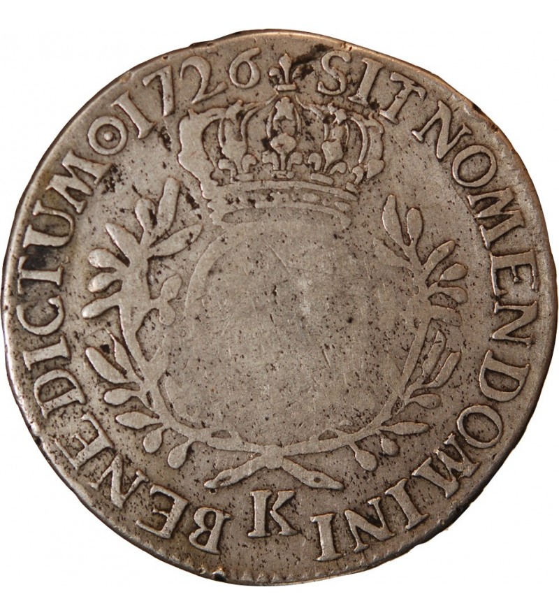 LOUIS XV - ECU AUX BRANCHES D'OLIVIER 1726 K BORDEAUX