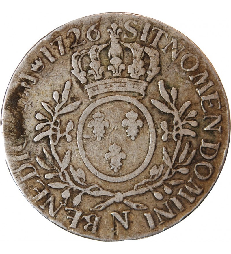 LOUIS XV - ECU AUX BRANCHES D'OLIVIER 1726 N MONTPELLIER