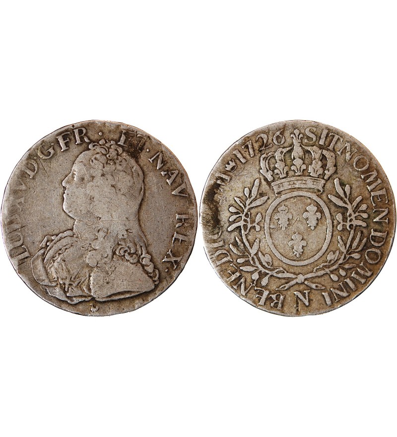 LOUIS XV - ECU AUX BRANCHES D'OLIVIER 1726 N MONTPELLIER