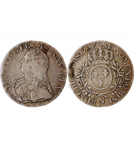 LOUIS XV - ECU AUX BRANCHES D'OLIVIER 1726 N MONTPELLIER