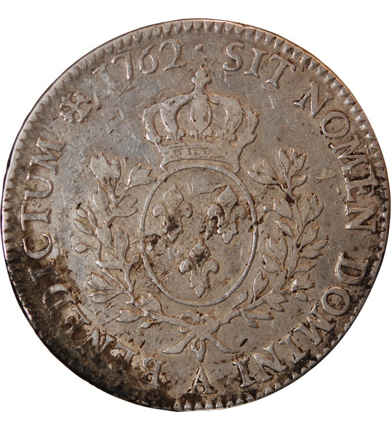 LOUIS XV - ECU AU BANDEAU 1762 A PARIS