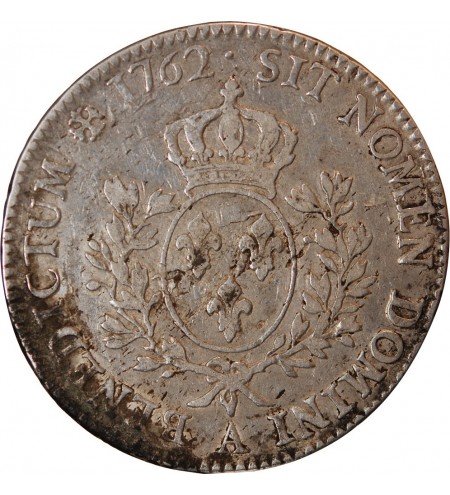 LOUIS XV - ECU AU BANDEAU 1762 A PARIS