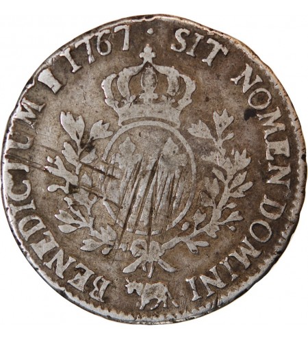 LOUIS XV - ECU AU BANDEAU 1767 PAU