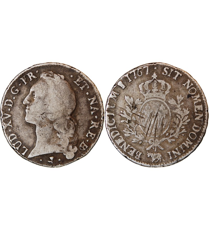 LOUIS XV - ECU AU BANDEAU 1767 PAU