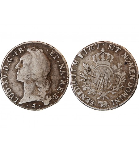 LOUIS XV - ECU AU BANDEAU 1767 PAU