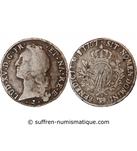 LOUIS XV - ECU AU BANDEAU 1767 PAU
