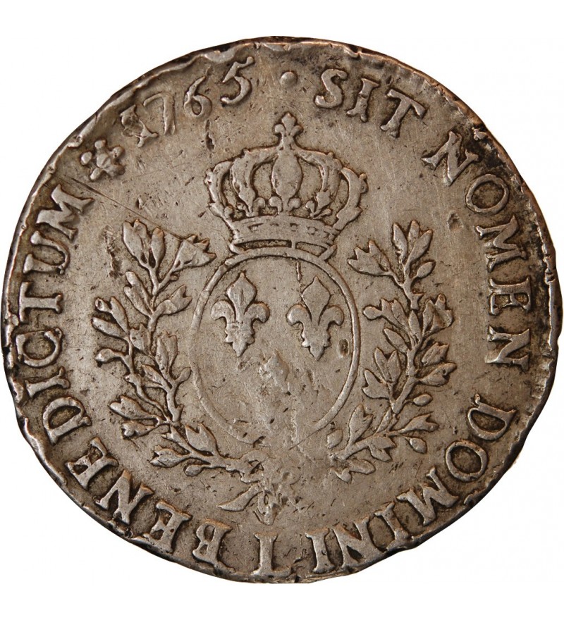 LOUIS XV - ECU AU BANDEAU 1765 L BAYONNE