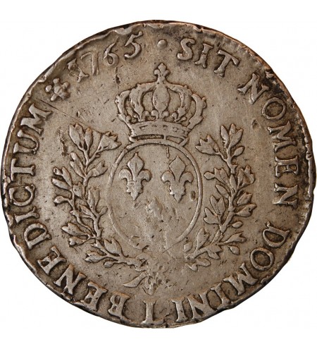 LOUIS XV - ECU AU BANDEAU 1765 L BAYONNE