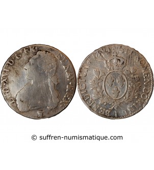 LOUIS XVI - ECU AUX BRANCHES D'OLIVIER 1791 LIMOGES