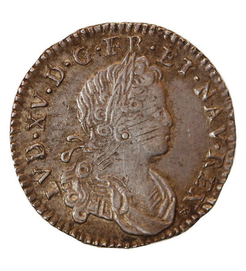 LOUIS XV - 1/6 ECU ARGENT FRANCE-NAVRRE 1720 I LIMOGES