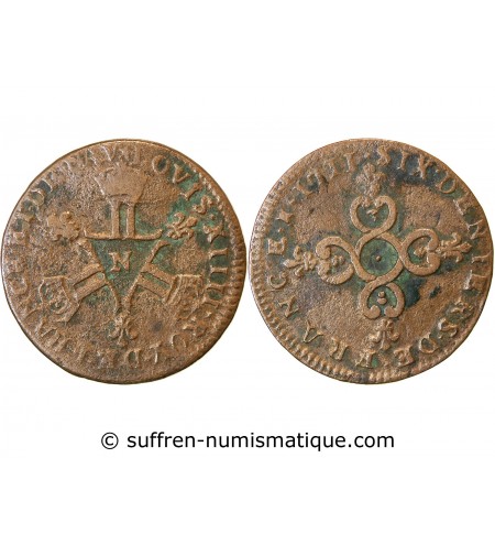 LOUIS XIV﻿ - 6 DENIERS DIT "DARDENNE" 1711 N MONTPELLIER