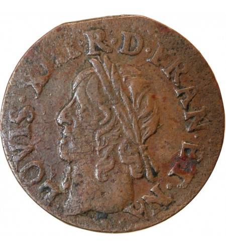 LOUIS XIII - DOUBLE TOURNOIS 1643 A CORBEIL