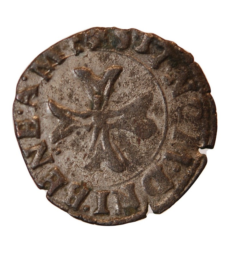 HENRI III - LIARD A LA CROIX DU SAINT ESPRIT 1586 D LYON