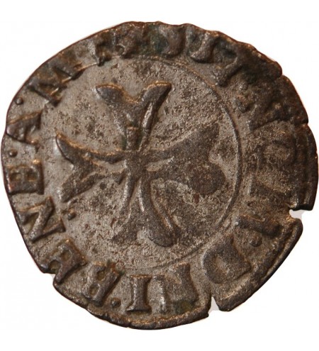 HENRI III - LIARD A LA CROIX DU SAINT ESPRIT 1586 D LYON