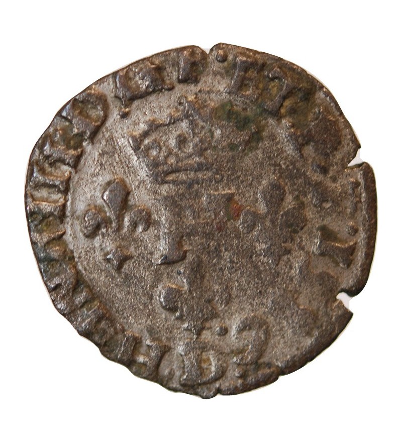 HENRI III - LIARD A LA CROIX DU SAINT ESPRIT 1586 D LYON