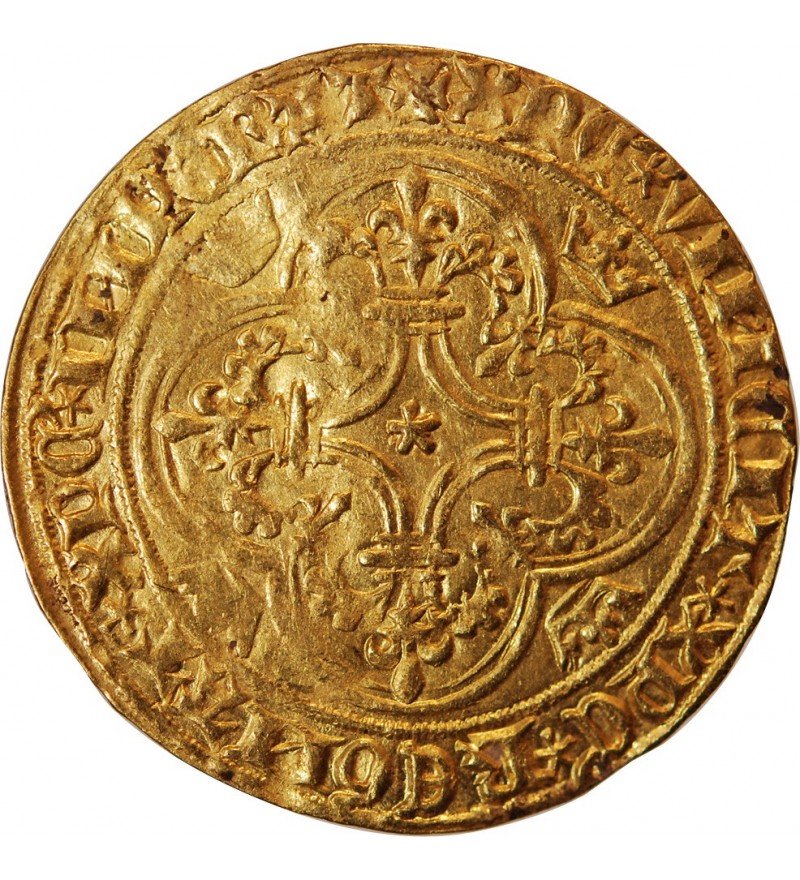 CHARLES VI LE FOU ﻿- ECU D'OR A LA COURONNE 1380 / 1422