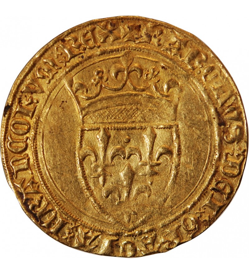 CHARLES VI LE FOU ﻿- ECU D'OR A LA COURONNE 1380 / 1422